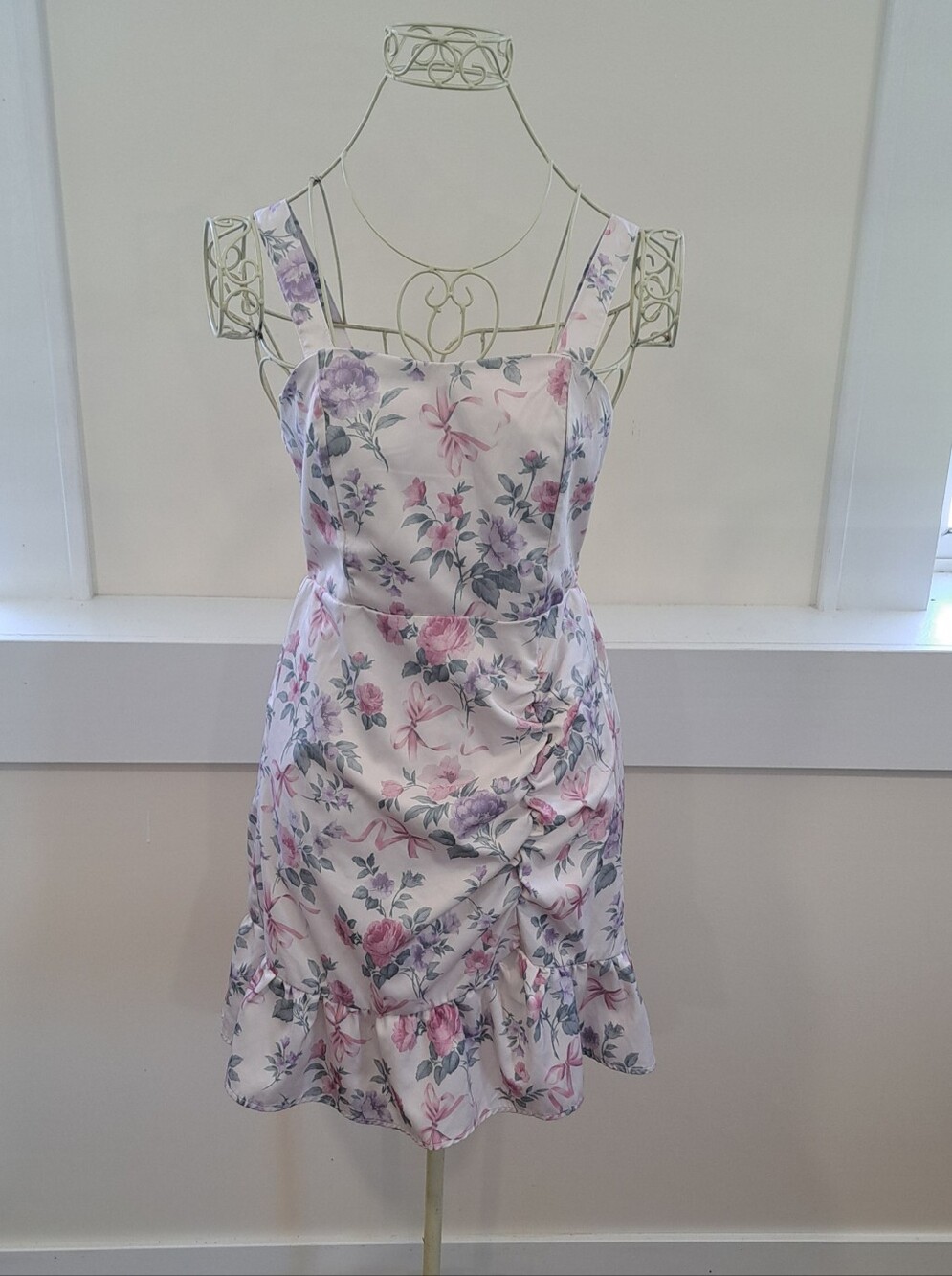 Cottagecore Fairycore Coquette Magical Floral Ruffled Dress From SHEIN XS.